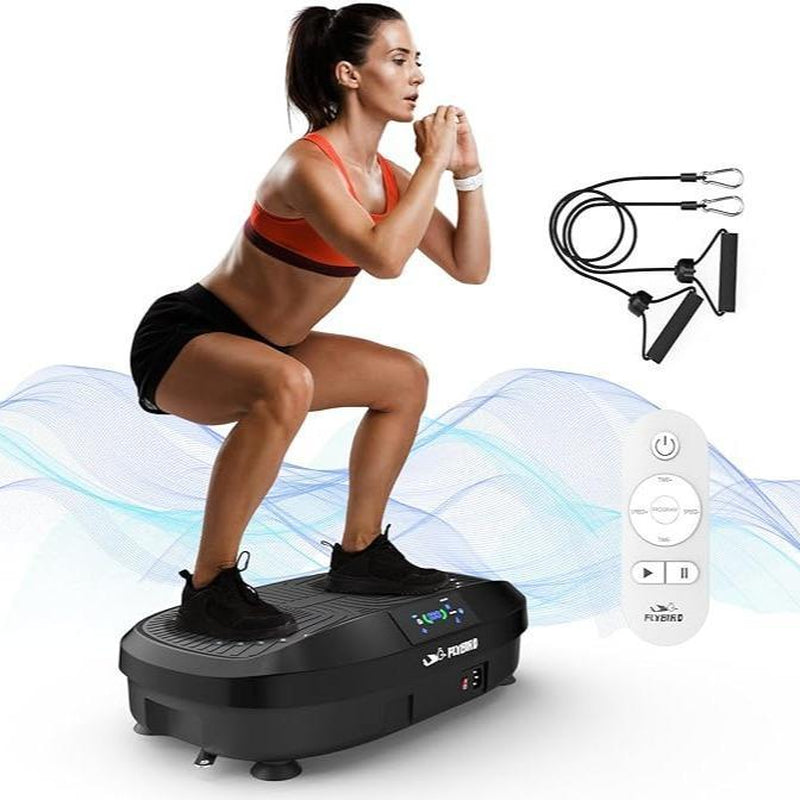 【FLYBIRD&FEIERDUN] Vibration Plate Exercise Machine, 330/340 Lbs Capacity Lymphatic Drainage Machine with LED Touch Screen & Remote Control, Full Body Workout for Home Gym, with 2 Resistance Bands #Tiktokshopholidayhaul #Christmastiktok