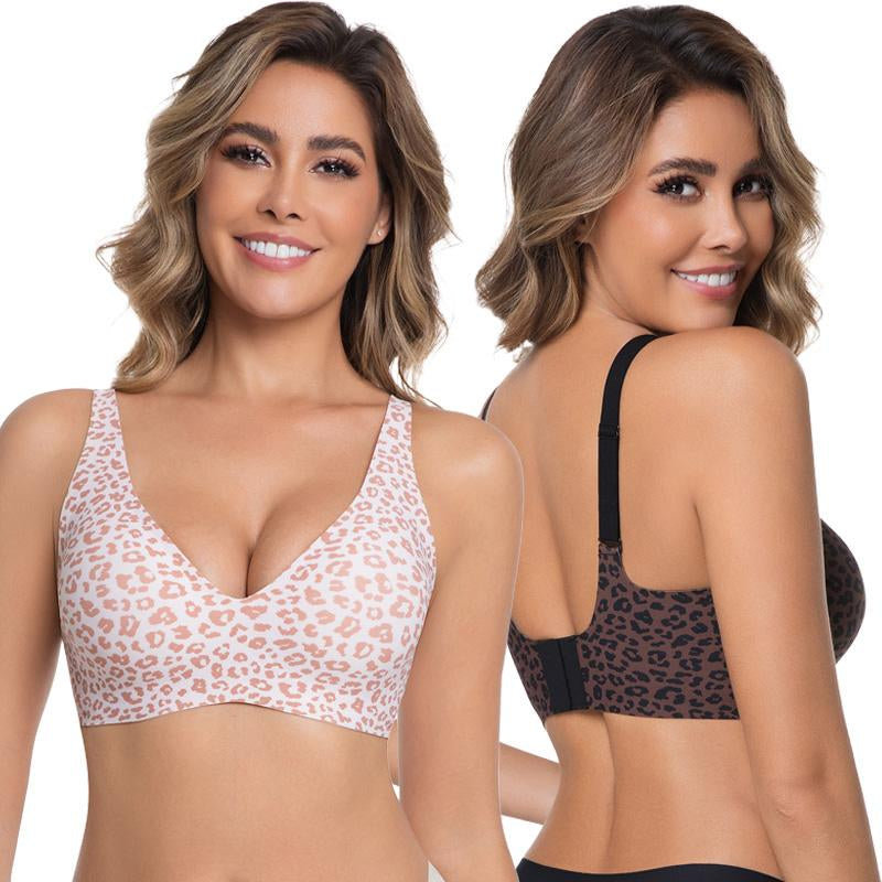 Experience Unmatched Comfort with VRCOMFY Deep V Wireless Push-Up Bralettes - Your Go-To Everyday Bra!
