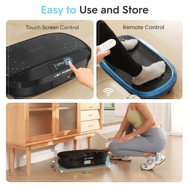 【FLYBIRD&FEIERDUN] Vibration Plate Exercise Machine, 330/340 Lbs Capacity Lymphatic Drainage Machine with LED Touch Screen & Remote Control, Full Body Workout for Home Gym, with 2 Resistance Bands #Tiktokshopholidayhaul #Christmastiktok