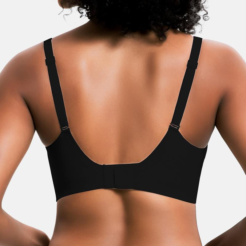 Experience Unmatched Comfort with VRCOMFY Deep V Wireless Push-Up Bralettes - Your Go-To Everyday Bra!
