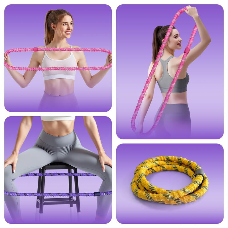 【HOLIDAY HAUL】 Hula Hoop with 3.3Lb Alloy Soft Spring, Full Body Workout, Boost Coordination & Flexibility,Waist-Friendly No Jam, Quiet, Easy & Convenient Home Fitness, Double Connection Anti-Break Design, Exercise Equipment