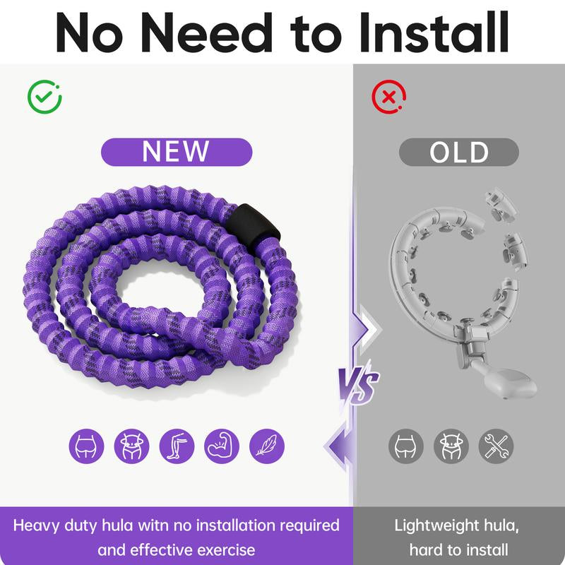 【HOLIDAY HAUL】 Hula Hoop with 3.3Lb Alloy Soft Spring, Full Body Workout, Boost Coordination & Flexibility,Waist-Friendly No Jam, Quiet, Easy & Convenient Home Fitness, Double Connection Anti-Break Design, Exercise Equipment