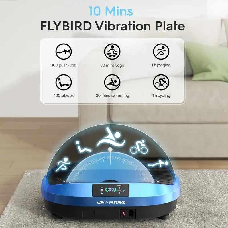 【FLYBIRD&FEIERDUN] Vibration Plate Exercise Machine, 330/340 Lbs Capacity Lymphatic Drainage Machine with LED Touch Screen & Remote Control, Full Body Workout for Home Gym, with 2 Resistance Bands #Tiktokshopholidayhaul #Christmastiktok