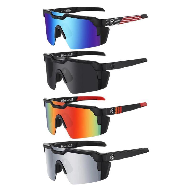 Heatwaves Future Tech Z87+ Polarized Safety Glasses Sunglasses for Men and Women, Ultra Black Eyewear Aviator Various Colors Practical UV400 Back to School Y2K,Trend Vintage Viral Designer Oversized Luxury for Travel with UV Protection Fishing Golf